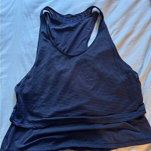 Lululemon Navy Striped Tank Top